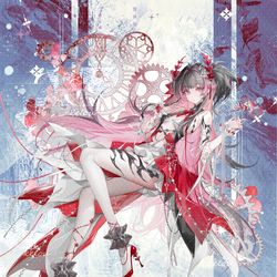 This is a pixiv picture whose title is 時の車輪.