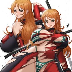 This is a pixiv picture whose title is Nami x Deadpool - 226.
