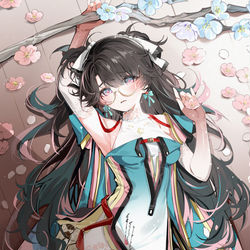 This is a pixiv picture whose title is 折枝.