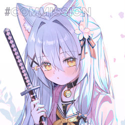 This is a pixiv picture whose title is commission.