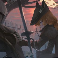 This is a pixiv picture whose title is Bloodborne MARIE.