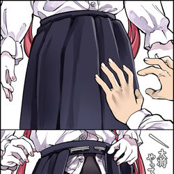 This is a pixiv picture whose title is スカーテン.