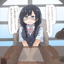 This is a pixiv picture whose title is 生徒会室にて.