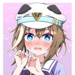 This is a pixiv picture whose title is 赤面シュヴァくん.