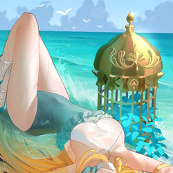 This is a pixiv picture whose title is 水着エレシュキガル❤.