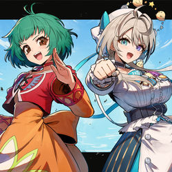 This is a pixiv picture whose title is 「「イケる、イケる！！」」.