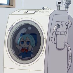 This is a pixiv picture whose title is 洗濯機はやめてください.