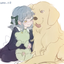 This is a pixiv picture whose title is 动物友好.