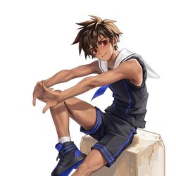This is a pixiv picture whose title is 超英视界-班长校服.
