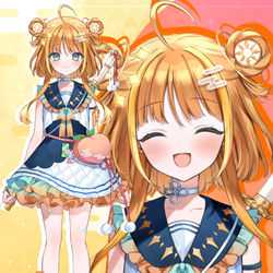 This is a pixiv picture whose title is 【お仕事】天晴ほかる　キャラクターデザイン.