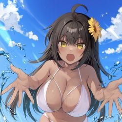 This is a pixiv picture whose title is 褐色娘のラティーナさん.