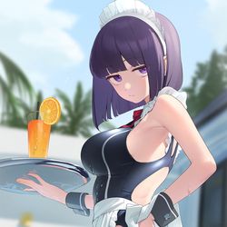 This is a pixiv picture whose title is 水陸両用メイド.