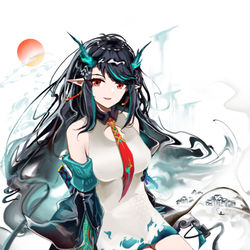 This is a pixiv picture whose title is 夕.