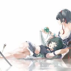 This is a pixiv picture whose title is 【青衣×朱鸢】隐藏影画 ——前世今生，“青”梅“朱”马.
