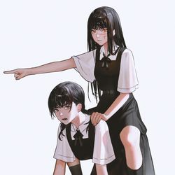 This is a pixiv picture whose title is アサ & ヨル.