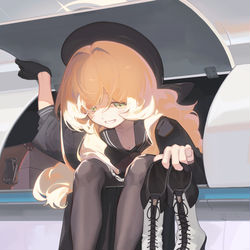 This is a pixiv picture whose title is \( ｀∀´)ヘ👢.