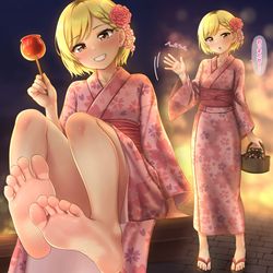 This is a pixiv picture whose title is 浴衣れいなちゃん.
