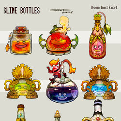 This is a pixiv picture whose title is スライムのポーションボトルⅤ（ドラゴンクエスト）.