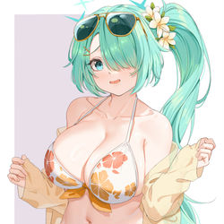 This is a pixiv picture whose title is 槌永ヒヨリ(水着).