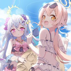 This is a pixiv picture whose title is 水着ヒフアズ🌴🏖.
