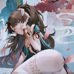 This is a pixiv picture whose title is 折枝.