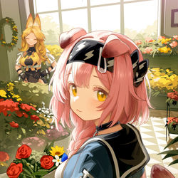 This is a pixiv picture whose title is 花屋はロドスで.