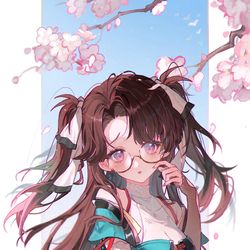 This is a pixiv picture whose title is 折枝.