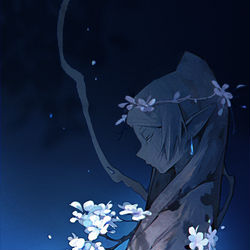 This is a pixiv picture whose title is 芙莉莲雕像.