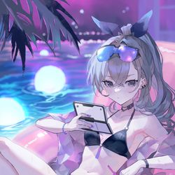 This is a pixiv picture whose title is 銀狼.