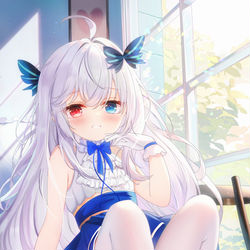 This is a pixiv picture whose title is 白丝萝莉.
