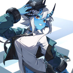 This is a pixiv picture whose title is 【ZZZ】蒼角.