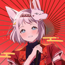 This is a pixiv picture whose title is 🦊🏮.