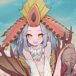 This is a pixiv picture whose title is 魔物們.