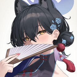 This is a pixiv picture whose title is 😌.