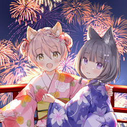 This is a pixiv picture whose title is 花火.