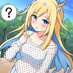 This is a pixiv picture whose title is 目のやり場が少し困るKFCコラボネオユニの私服.