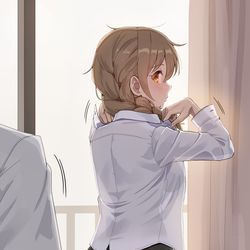 This is a pixiv picture whose title is 着替えのちひろさん.