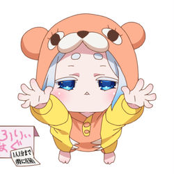 This is a pixiv picture whose title is 『だっこのおねだりにしか見えないfree hug』.