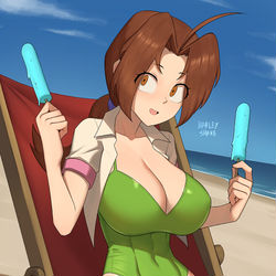 This is a pixiv picture whose title is Swimsuit Delia Ketchum.