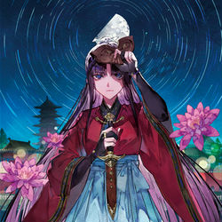 This is a pixiv picture whose title is 星狩る獣の後宮.