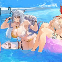 This is a pixiv picture whose title is Pool Party 💙.