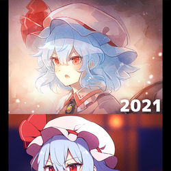 This is a pixiv picture whose title is レミリア新旧比較.