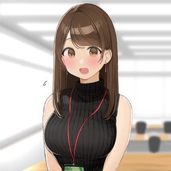 This is a pixiv picture whose title is ノースリーブOLちゃん.