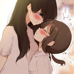 This is a pixiv picture whose title is 『んー…ちゅーできないよ！お姉ちゃん！！』.