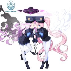 This is a pixiv picture whose title is 空崎ヒナが転校しました シリーズ ハイランダー鉄道学園.