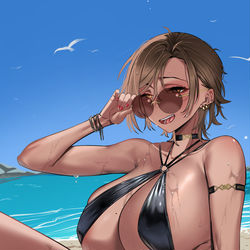 This is a pixiv picture whose title is 무엇이든 입어주는 오티스씨! - 여름휴가!.