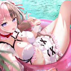 This is a pixiv picture whose title is 水着衣装ひなーの.