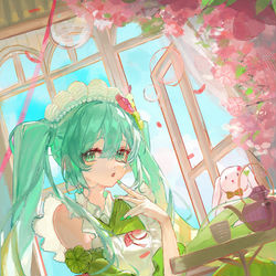 This is a pixiv picture whose title is miku.