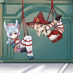 This is a pixiv picture whose title is 【Genshin】可莉&希格雯.