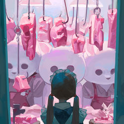 This is a pixiv picture whose title is 🥩🌺.
